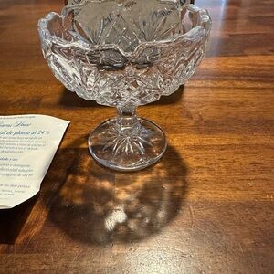 Princess House Lead Crystal Footed Bowl Giftware